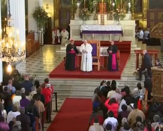 Papa Francesco nella cattedrale di San Cristobal  | Papa Francesco nella cattedrale di San Cristobal  | CTV