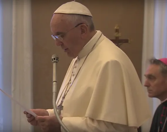 Papa Francesco | Papa Francesco durante un discorso, in uno degli incontri con la Specola Vaticana | CTV