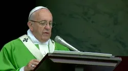 Papa Francesco durante l'omelia del Giubileo dei Disabili, piazza San Pietro 12 giugno 2016 / CTV