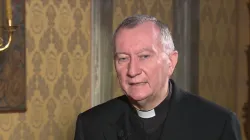 Il Cardinale Parolin durante l'intervista con il CTV / CTV