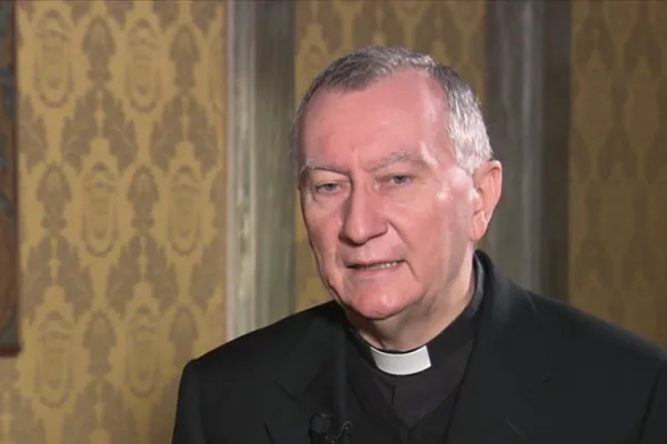Il Cardinale Parolin durante l'intervista con il CTV / CTV