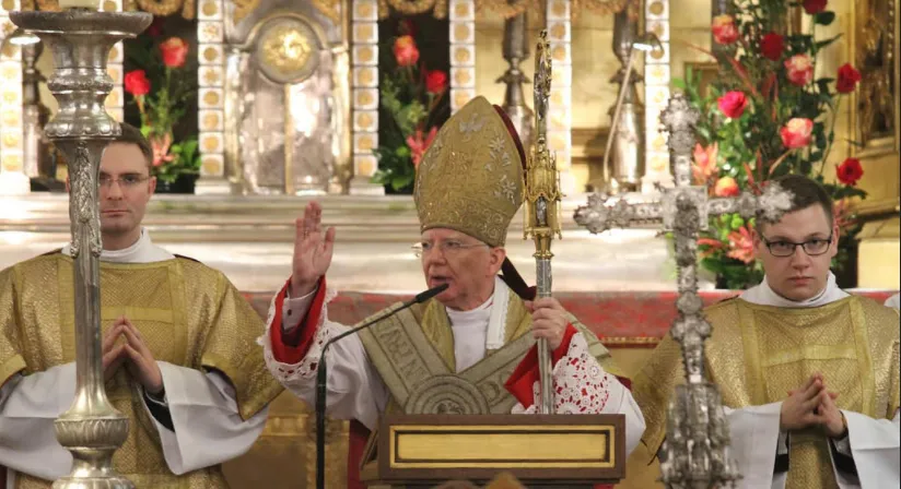 Arcivescovo Marek Jędraszewski | L'arcivescovo Jedraszewski durante la Messa di presa di possesso della sua sede a Cracovia, 28 gennaio 2017 | Flickr Episcopat News 