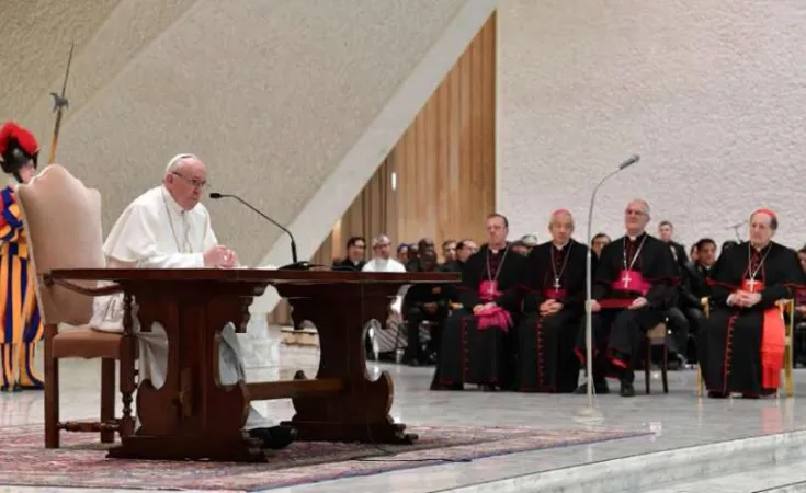 Un momento dell'incontro il 16 marzo 2018 |  | Vatican Media, ACI Group
