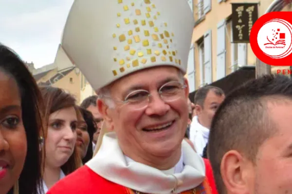 Il vescovo Lalanne tra i giovani nel manifesto della Grande Assemblea di Pentecoste / Diocesi di Pontoise