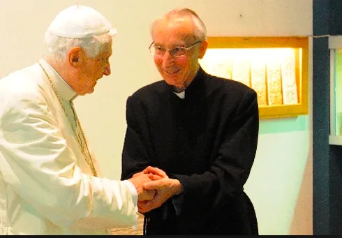 Benedetto XVI e padre Stephan Horn | Un incontro di Benedetto XVI e padre Stephan Horn, che fu suo assistente universitario | PD