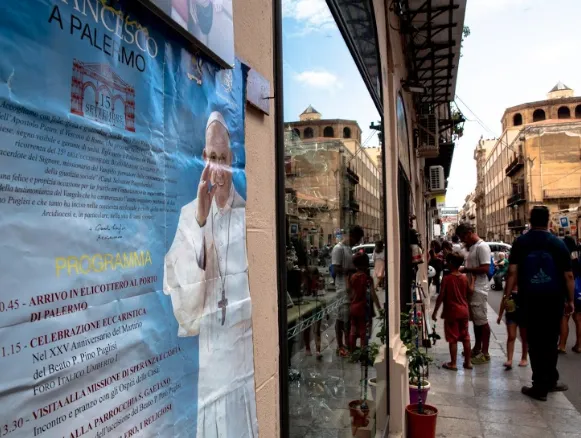L'attesa del Papa a Palermo  |  | Daniel Ibanez/ Aci Group