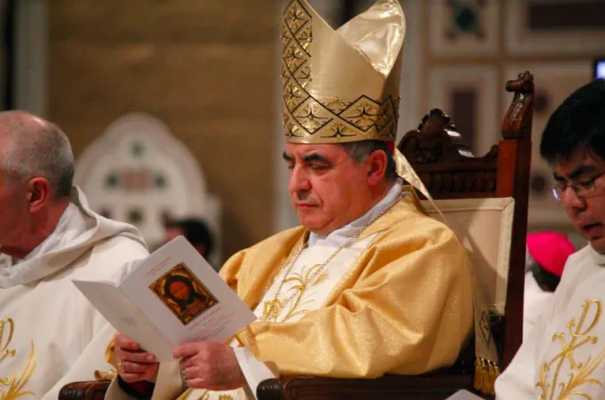 Il Cardinale Becciu |  | Lucia Ballester CNA