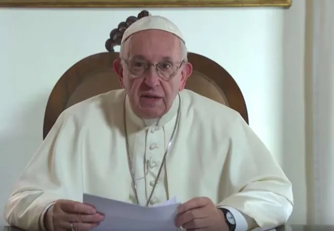 Papa Francesco, videomessaggio | Papa Francesco durante un videomessaggio | Vatican Media
