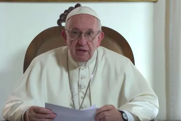 Papa Francesco durante un videomessaggio / Vatican News / Youtube