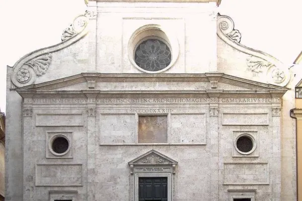 La facciata della chiesa di sant' Agostino in Campo Marzio
 / Wikipedia