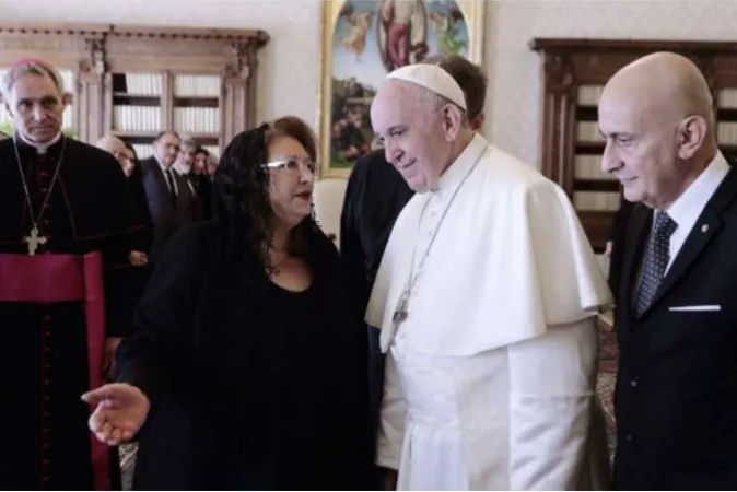 Il Papa con la Presidente di Malta  | © EWTN Photo/Evandro Inetti/ Vatican Pool
