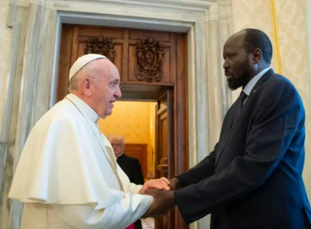 Papa Francesco incontra il presidente del Sud Sudan Salva Kiir, Palazzo Apostolico Vaticano, 16 marzo 2019 |  | Vatican Media / ACI Group