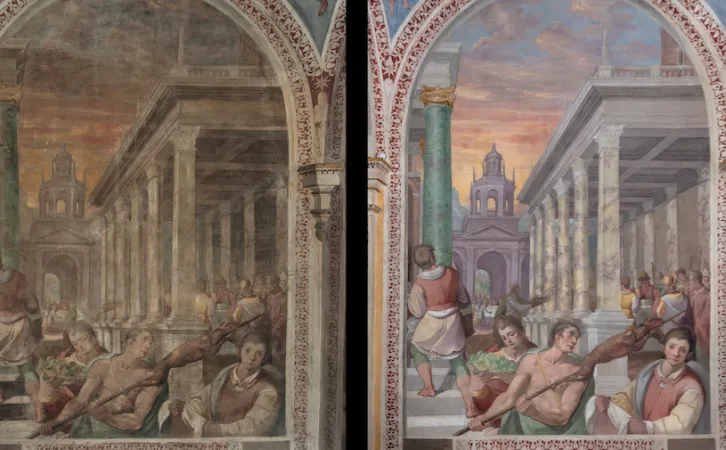 Alcune immagini dei restauri della Scala Santa  |  | Musei Vaticani