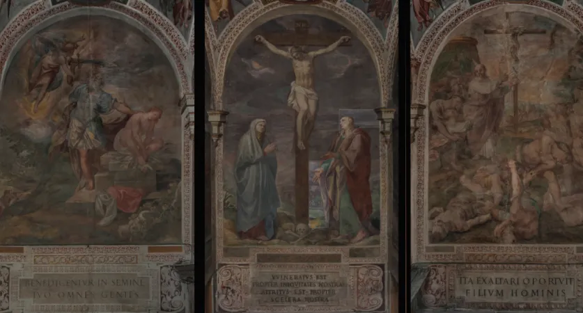 Gli affreschi delle pareti della Scala Santa  |  | Musei Vaticani 