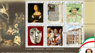 Vaticano: emissioni filateliche su Leonardo e il Nucleo tutela artistica dei Carabinieri