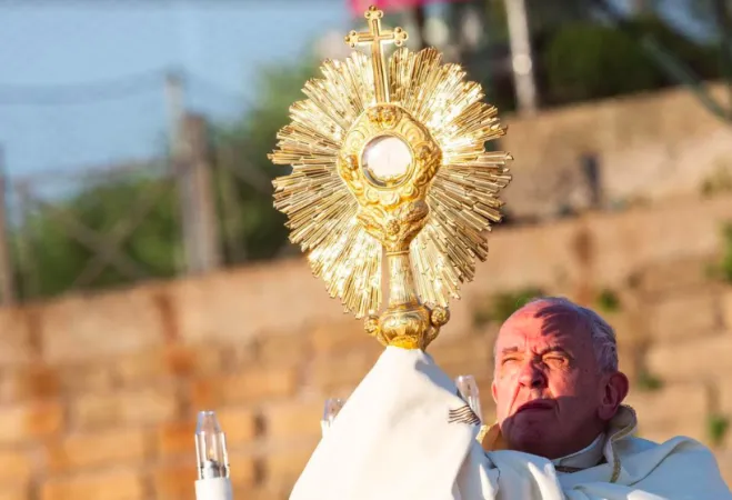 Il Papa imparte la Benedizione EucaristicaFoto: Daniel Ibanez CNA