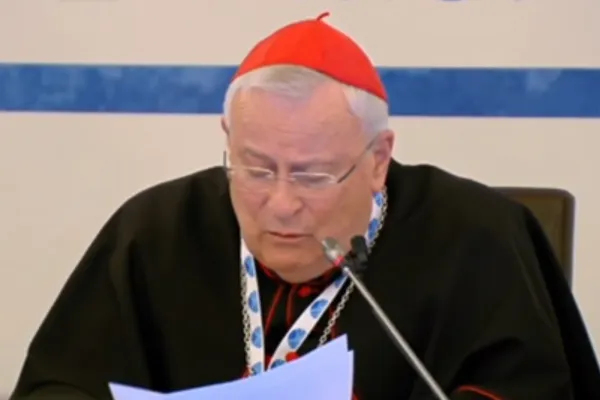 Il cardinale Bassetti apre il forum "Mediterraneo frontiera di pace", Bari, 19 febbraio 2020 / Twitter