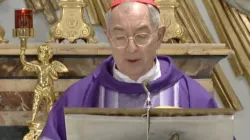 Il Cardinale de Donatis durante la celebrazione del 15 marzo 2020 al Divino Amore / Tv2000