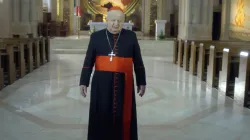 Il Cardinale Stanislaw Dziwisz dal santuario dedicato a San Giovanni Paolo II a Cracovia nel videomessaggio registrato per la tv polacca TVP1  / TVP1