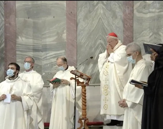 Cardinale Bassetti | Il cardinale Bassetti durante la Messa per l'Italia e l'Europa, Roma, 11 luglio 2020 | Tv2000