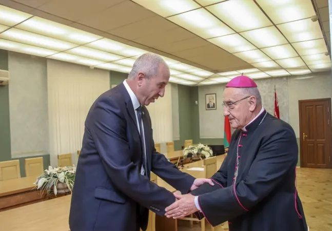 L'incontro tra il ministro dell'Interno Karaev e l'arcivescovo Kondrusiewicz di Minsk, 21 agosto 2020  | Catholic.by