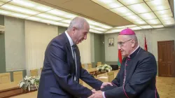 L'incontro tra il ministro dell'Interno Karaev e l'arcivescovo Kondrusiewicz di Minsk, 21 agosto 2020  / Catholic.by