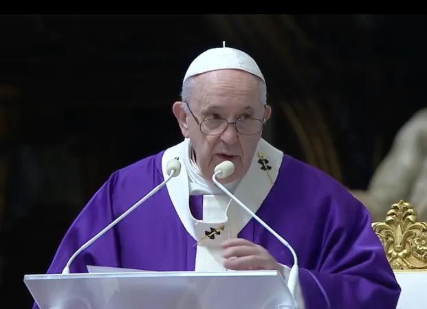 Papa Francesco | Papa Francesco durante l'omelia nella Messa in San Pietro, 29 novembre 2020 | Vatican Media / YouTube