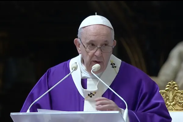 Papa Francesco durante l'omelia nella Messa in San Pietro, 29 novembre 2020 / Vatican Media / YouTube
