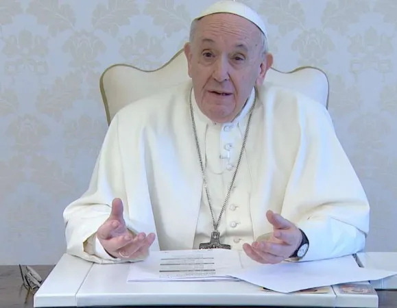 Papa Francesco, videomessaggio | Papa Francesco durante un videomessaggio | Vatican Media