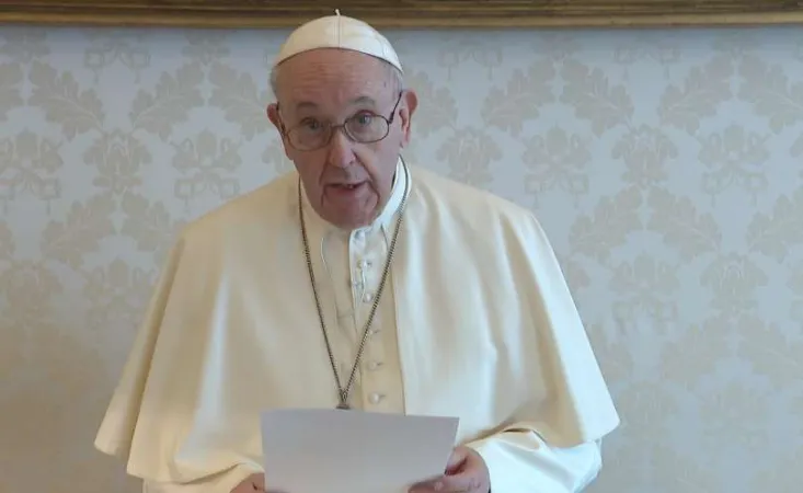 Papa Francesco durante un videomessaggio | Archivio ACI
