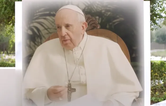 Papa Francesco durante l'incontro della Giornata Internazionale per la Fraternità Umana | Vatican Media / Youtube
