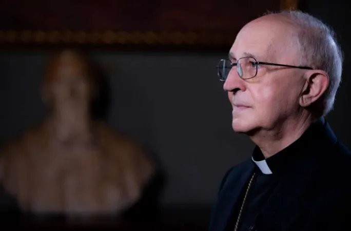 Il Cardinale Filoni durante un'intervista ad EWTN |  | Daniel Ibanez / ACI Group