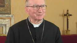 Il Cardinale Pietro Parolin, segretario di Stato vaticano, durante l'intervista con Vatican News  / Vatican News / YouTube