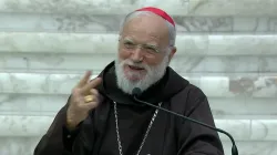Padre Raniero Cantalamessa durante la predica di Quaresima del 26 marzo 2021 / Vatican News / You Tube