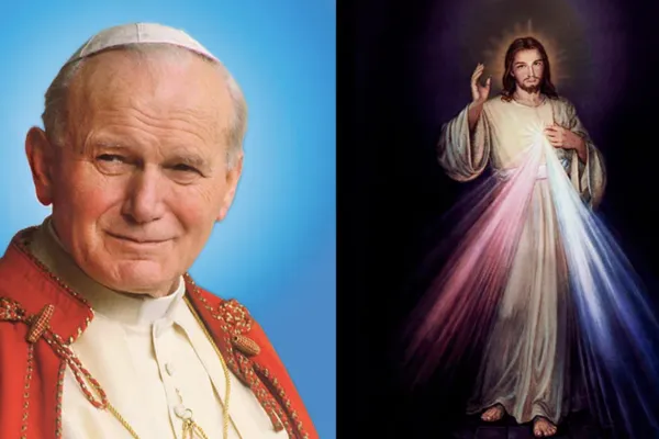 San Giovanni Paolo II e l'immagine della Divina Misericordia / Dominio Pubblico