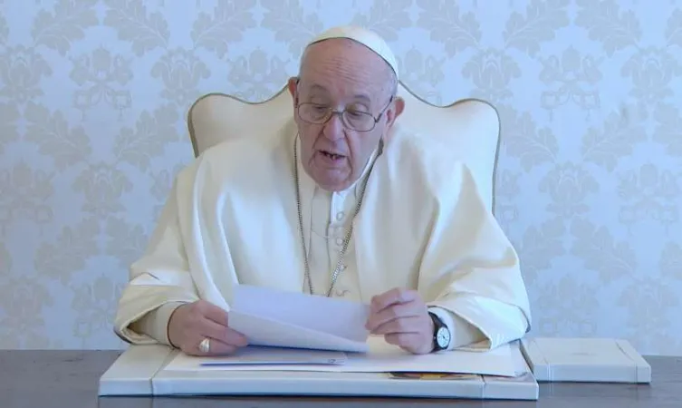 Papa Francesco durante un videomessaggio | Vatican Media / You Tube