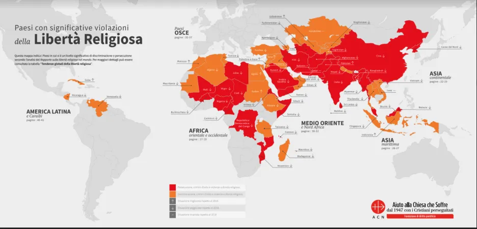 L'infografica della libertà religiosa nel mondo secondo il rapporto ACS 2021  | ACS Italia