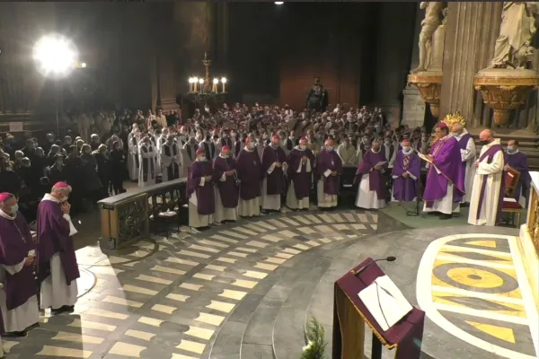La messa di "azione di grazia" dell'arcivescovo Aupetit, che si congeda da Parigi dopo le sue dimissioni, 10 dicembre 2021 / Youtube / KTO