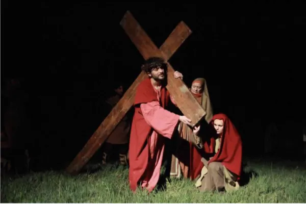 Una immagine della Passione di Cristo a Bura ( Tolentino ) / Foto: www.lapassionedicristo.it