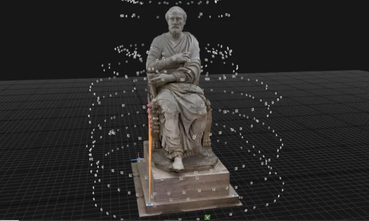 La scansione 3D della Statua di Ippolito  |  | Modello virtuale 3D della statua, realizzato dal Dipartimento PAU dell'Università Mediterranea di Reggio Calabria- OWL