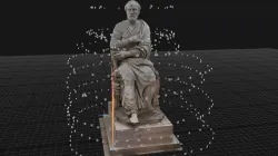 Modello virtuale 3D della statua, realizzato dal Dipartimento PAU dell'Università Mediterranea di Reggio Calabria- OWL