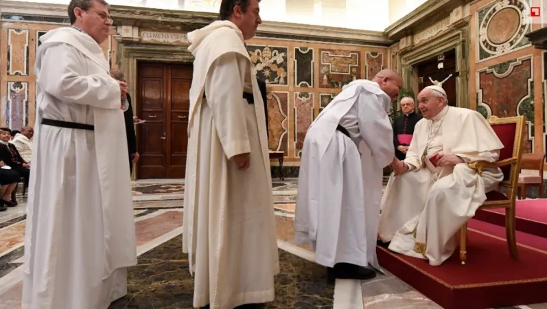 Papa Francesco, Trinitari | Papa Francesco nell'incontro di oggi con l'Ordine Trinitario, 25 aprile 2022 | Vatican Media 
