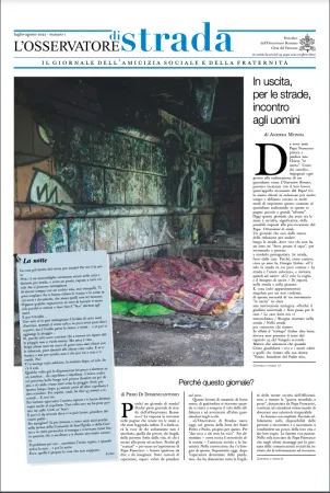Osservatore di Strada | La prima pagina del primo numero dell'Osservatore di Strada, in uscita domenica | Vatican Media