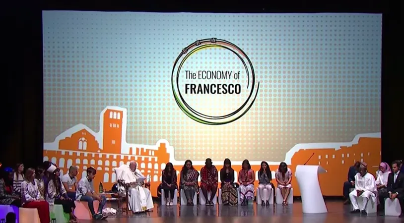 Papa Francesco durante Economy of Francesco, Assisi, 24 settembre 2022 | Vatican Media / You Tube