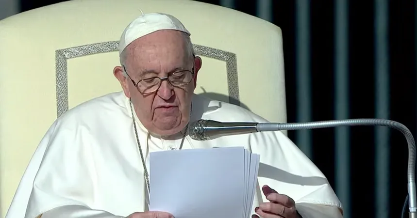 Papa Francesco durante l'udienza generale del 12 ottobre 2022 | Vatican Media / You Tube