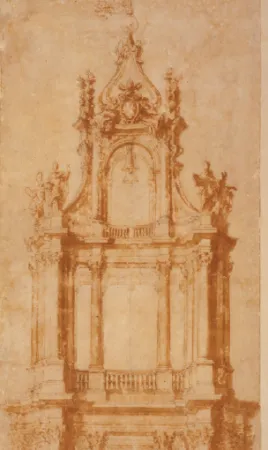 Un dettaglio di un disegno di Bernini dell' Archivio Chigi  |  | BAV