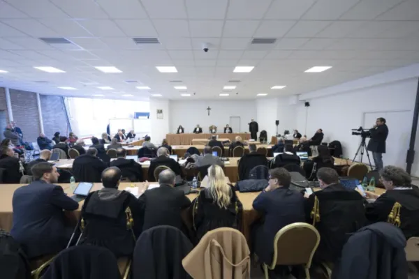 Una udienza del processo sulla gestione dei fondi dei Musei Vaticani, nell'Aula Polifunzionale dei Musei Vaticani / Vatican Media / ACI Group