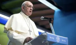 Papa Francesco alla FAO nel 2017 / Vatican Media / ACI Group