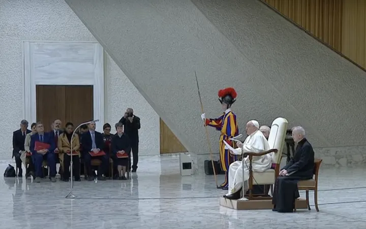 Papa Francesco, udienza generale | Papa Francesco durante l'udienza generale del 28 dicembre 2023 | Vatican Media / You Tube