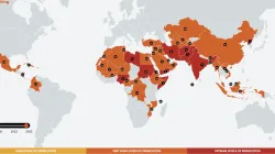 La mappa della World Watch List 2023 / Open Doors